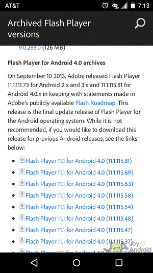adobe flash player for android 51.1 free download